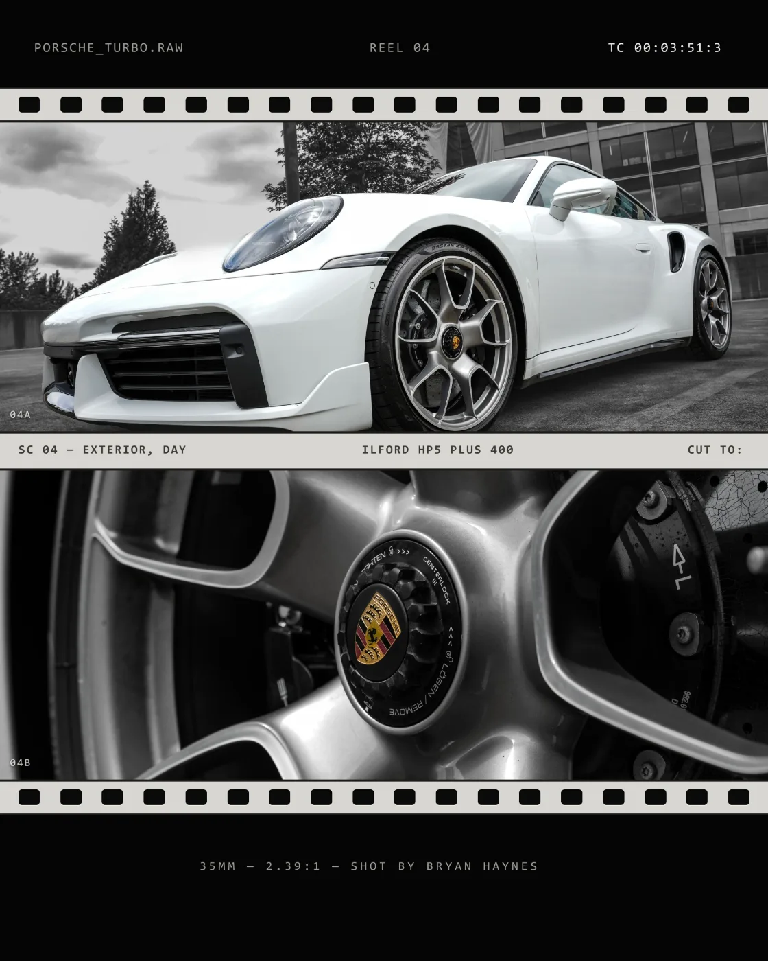Film Still — 35mm strip poster, Porsche 911 Turbo S